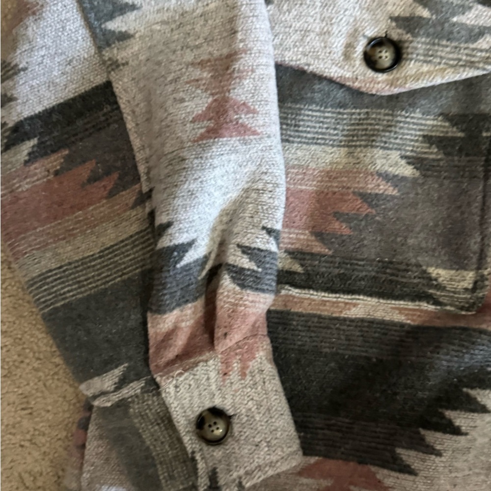 Women's Gray Patterned Shacket - image 4